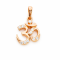Pendants 18K Rose gold with round diamond