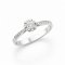 Ring 18K  White gold with Round Diamond