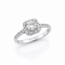 Ring 18K  white gold with Round  Diamond