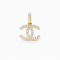 Pendants 18K Yellow gold with round diamond