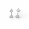 Earrings 18K  White gold with Round Diamond