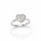 Ring 18K  White Gold with Round Diamond