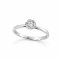 Ring 18K  White gold with Round Diamond