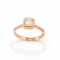 Ring 18K  Rose gold with Round Diamond