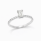 Ring 18K  White gold with Round & Baguette Diamond