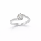 Ring 18K  White gold with Round Diamond