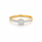 18K yellow Gold with Round Diamond