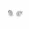 Earring 18K white gold with round diamond