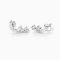 Earring 18K white gold with round diamond