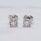 Earrings 18K white gold with round diamond