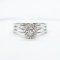 Ring 18K  White Gold with Round Diamond