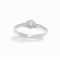 Ring 18K  White gold with Round Diamond
