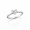Ring 18K  White Gold with Round Diamond