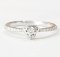 Ring 18K  White gold with Round Diamond