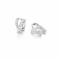 Earring 18K white gold with round diamond
