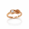 Ring 18K  Rose gold with Round Diamond