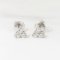 Earrings 18K  White gold with Round Diamond