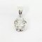 Pendants 18K white gold with round diamond