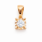 Pendants 18K Yellow gold with round diamond