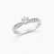 Ring 18K  white gold with Round  Diamond