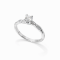 Ring 18K  white gold with Round  Diamond
