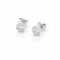Earrings 18K  White Gold with Round  Diamond