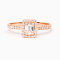 Ring 18K  Rose gold with Round Diamond