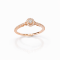 Ring 18K  Rose gold with Round Diamond