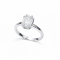 Ring 18K  White gold with Baguette Diamond