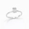 Ring 18K  white gold with Round/Baguette  Diamond