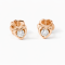 Earrings 18K  Rose Gold with  Diamond