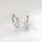 Earrings 18K  White gold with Round Diamond