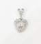 Pendants 18K  White gold with Round Diamond