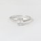Ring 18K  White gold with Round and Baguette Diamond