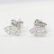 Earrings 18K  White gold with Round Diamond