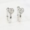 Earrings 18K  White gold gold with Round Diamond