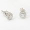 Earrings 18K  White gold gold with Round Diamond