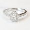 Ring 18K  White gold with Round Diamond