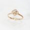 Ring 18K  Rose gold with Round Diamond