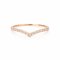 Ring 18K  Rose gold with Round Diamond