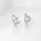 Earring 18K white gold with round diamond