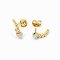 Earrings 18K  Yellow gold with Round Diamond