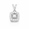 Pendants 18K  White gold with Round Diamond