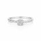 Ring 18K  White gold with Round Diamond