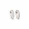 Earring 18K white gold with round diamond