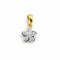 Pendants 18K Yellow gold with round diamond