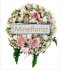 พวงหรีดดอกไม้สด w300224