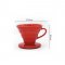 กรวยดริปกรองกาแฟเซรามิกสีแดง (1-2 cup)
