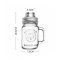 Glass Jar Shaker 450 ml (A) มีหูจับ