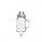 Glass Jar Shaker 450 ml (ฺB) มีหูจับ